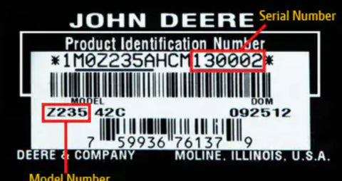 Hoe vind je het typeplaatje van jouw John Deere machine