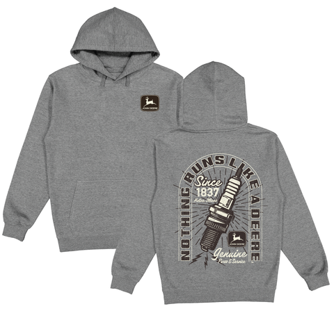 Hoodie vintage logo grijs