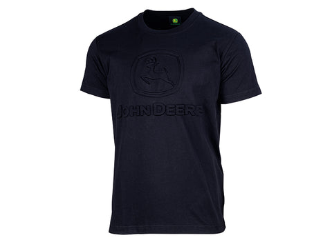 Zwart T-shirt met relief logo