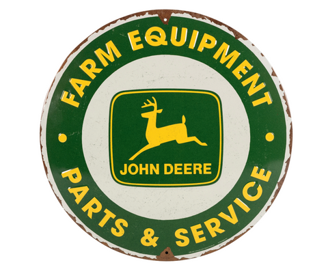 Ronde plaat 'parts & service'