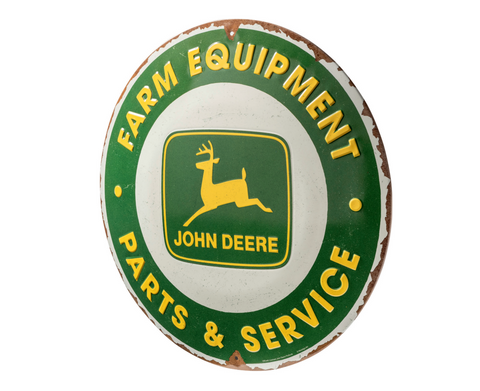 Ronde plaat 'parts & service'
