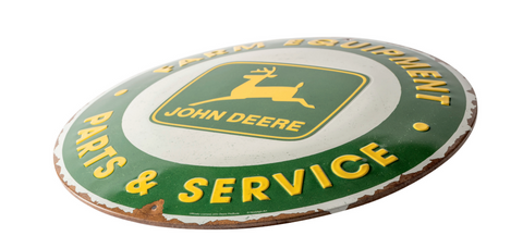 Ronde plaat 'parts & service'
