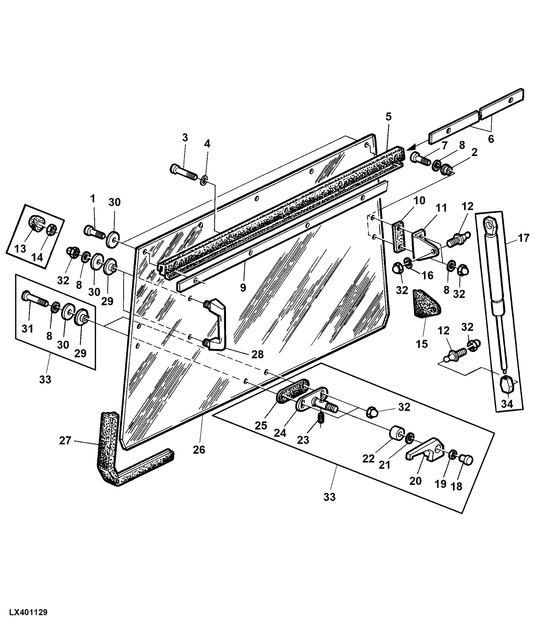John Deere L36606 ACHTERRUIT 5-GAATS - Kraakman parts – Kraakman Parts