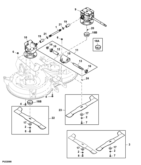 MOWER BLADE KIT 48"